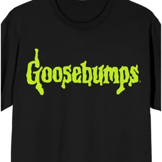 Goosebumps Logo V Neck Short Sleeve Women's Black T-shirt image {1}