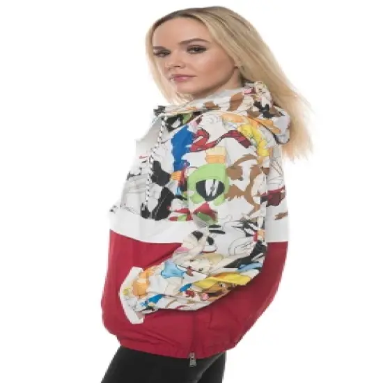 Members Only Women's Looney Tunes Collab Popover Oversized Jacket image {1}