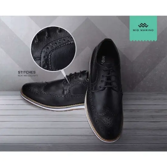 Mio Marino - Men's Ornate Wingtip Oxford Shoes image {2}
