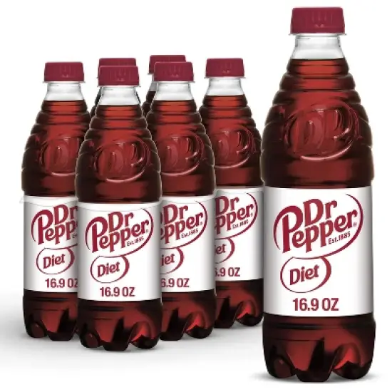 Diet Dr Pepper Soda Bottles - 6pk/16.9 fl oz image {7}