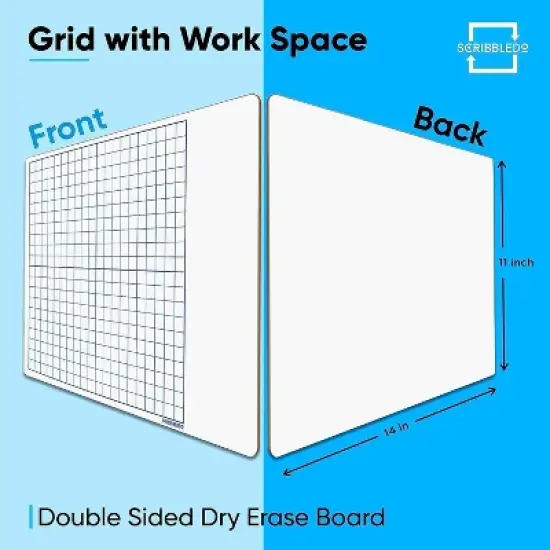 SCRIBBLEDO XY Graph 11&rdquo;x14&rdquo; Dry Erase Board 10-Pack image {6}