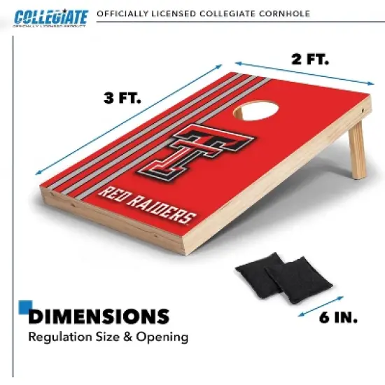 NCAA Texas Tech Red Raiders 2'x3' Wood Cornhole Set image {5}