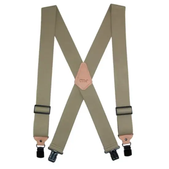 CTM Men's Heavy Duty Clip-End Work Suspenders image {5}