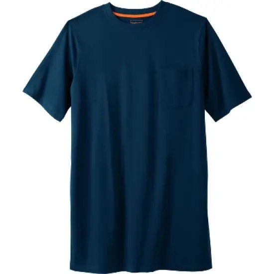 Boulder Creek by KingSize Men's Big & Tall  Heavyweight Longer-Length Pocket Crewneck T-Shirt image {6}