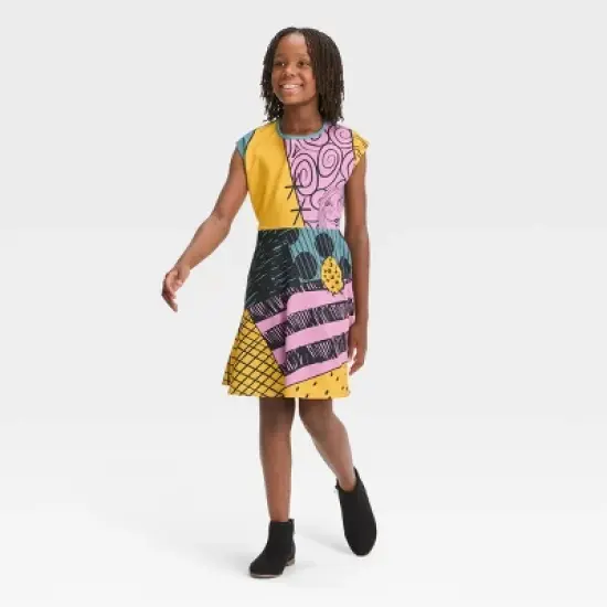 Girls' The Nightmare Before Christmas Sally Dress - Yellow/Pink image {3}