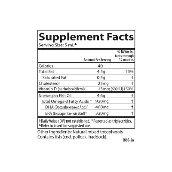 Carlson - Baby's DHA, 920 mg Omega-3s + 600 IU (15 mcg) Vitamin D3, Norwegian, Wild Caught, Sustainably Sourced image {4}