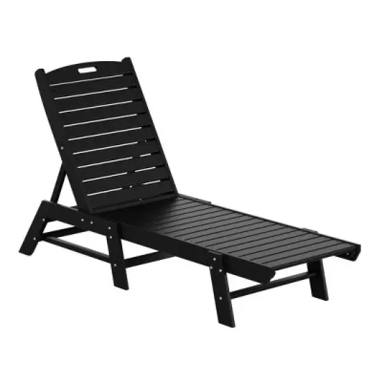 WestinTrends Poly Reclining Outdoor Patio Chaise Lounge Chair Adjustable image {11}