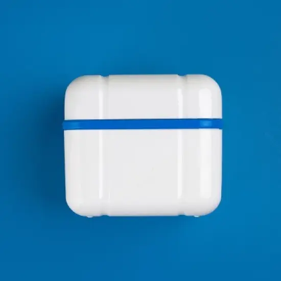 Curaprox BDC 110 Denture & Appliance Cleaning Box &ndash; Blue Soaking Container with Lift Basket image {4}