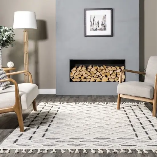 Arvin Olano x RugsUSA - Ventana Crosshatch Textured Area Rug image {7}