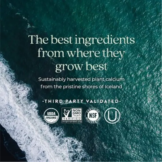 New Chapter Bone Strength Take Care, Organic Calcium Supplement with Magnesium, Vitamin D3 + K2 - 90 Slim Tablets image {5}