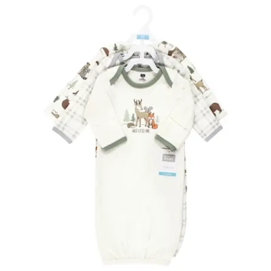 Hudson Baby Cotton Gowns, Forest Animals image {1}