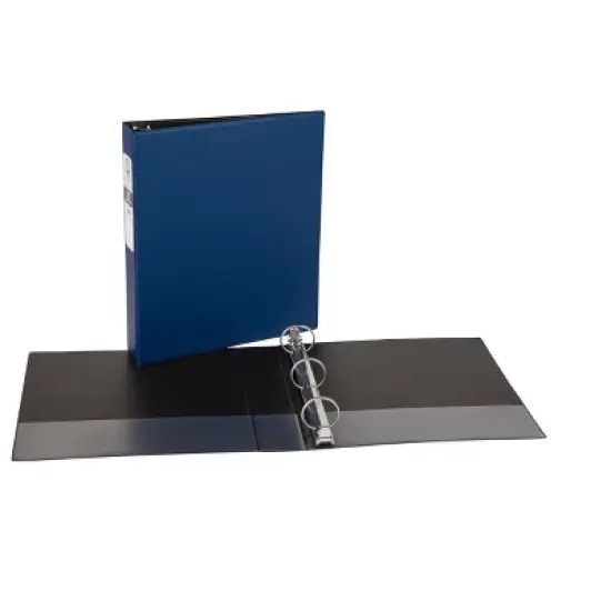 Avery Economy 3 Ring Binder, 1-1/2 Inch Round Rings, 3 Blue Binders (03400) image {5}