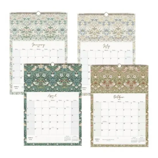Morris & Co. by Blue Sky 12"x17" 2026 Wirebound Monthly Wall Calendar Multi Design image {4}