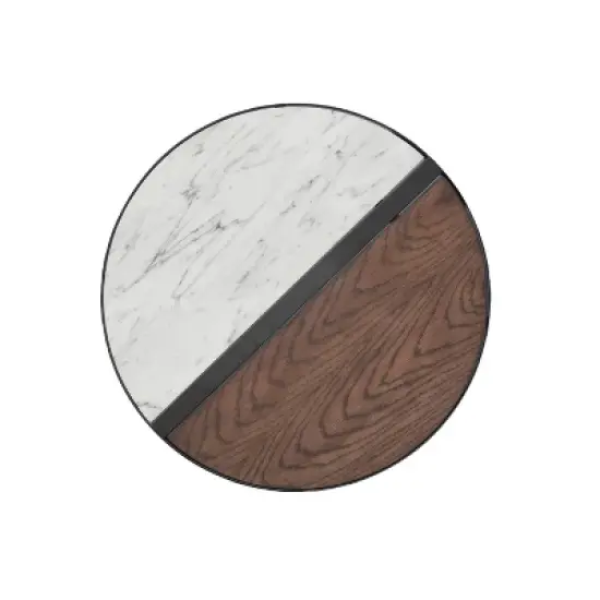 Rivendell Side Table Walnut/White - Linon image {5}