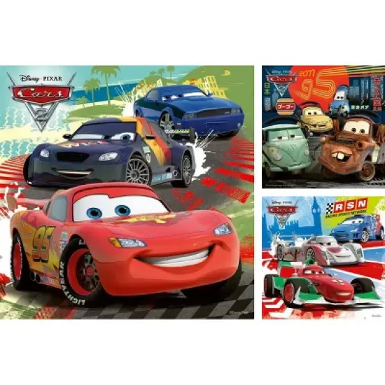 Ravensburger Disney Cars: Worldwide Racing Fun 3x49pc Jigsaw Puzzle Set, Creative Thinking Kids' Paperboard Set image {3}