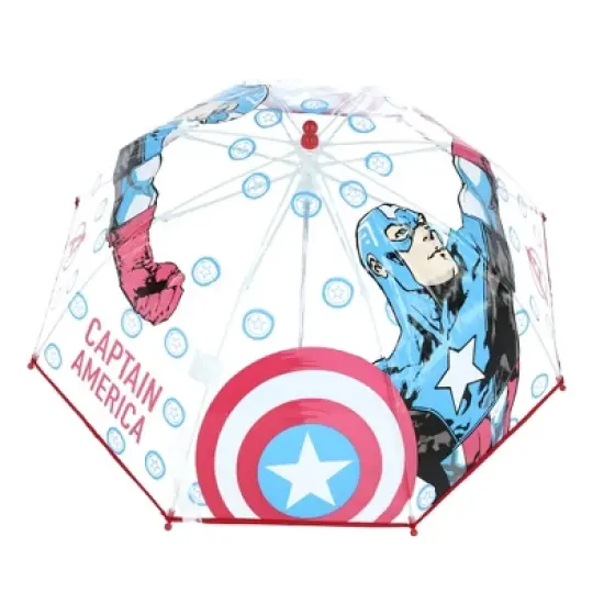 Textiel Trade Kid's Marvel Captain America Transparent Bubble Stick Umbrella image {2}
