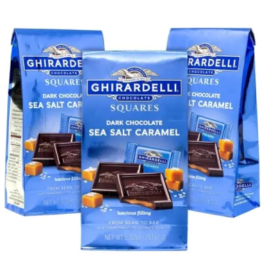 Ghirardelli Chocolate Squares Dark & Sea Salt Caramel - 15.96oz/3ct image {2}