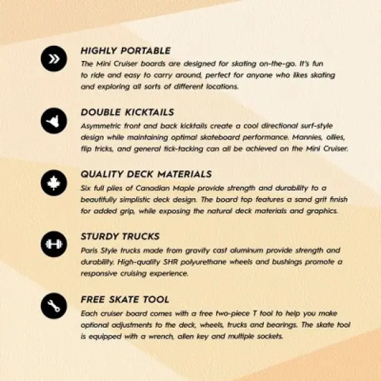 Magneto Complete Skateboard | 27.5" x 7.5" Canadian Maple Double Kick Concave Deck | For Beginners, Teens & Adults (Heart Beat) image {7}