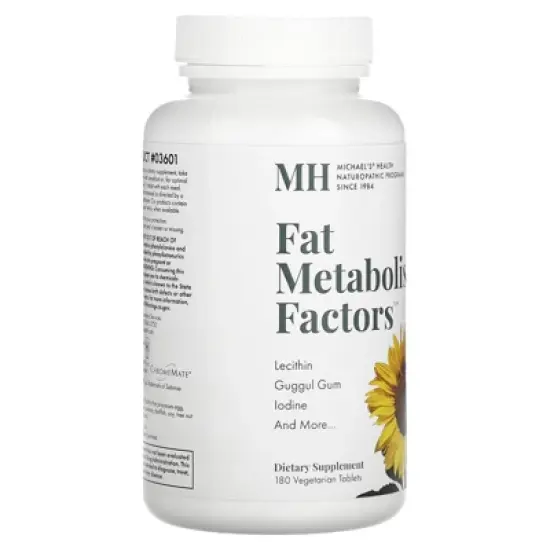 Michael's Health Fat Metabolism Factors, 180 Vegetarian Tablets image {3}