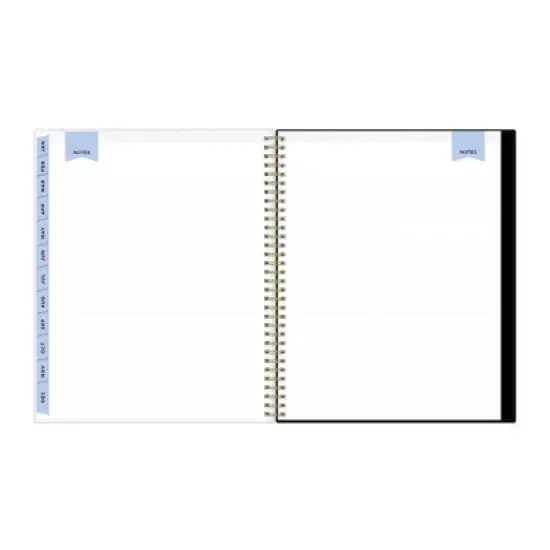 Day Designer 2024 Planner 8.5"x11"  Weekly/Monthly Clear Pocket Cover Wild Blooms Black image {10}