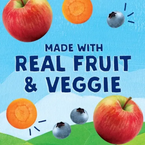 Stonyfield Kids' Organic ZERO Added Sugar Kids Pouch Blueberry Apple Carrot 3.5oz/4pk image {2}