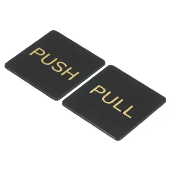 Unique Bargains Square Self-Adhesive Decor Store Business Push Pull Door Sign 8 Pcs image {4}