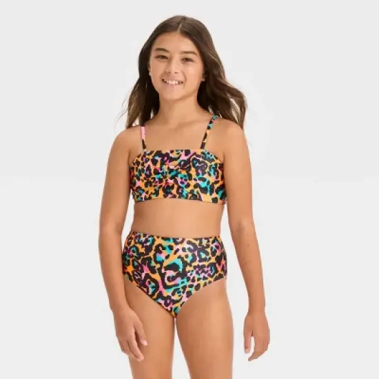 Girls' 'Wild Summer' Cheetah Printed Bikini Set - art class&trade; image {3}