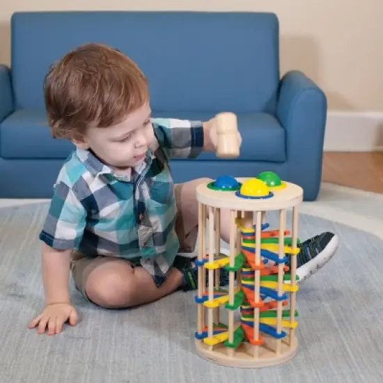 Kaplan Early Learning Wooden Spiral Hammer Tower image {1}