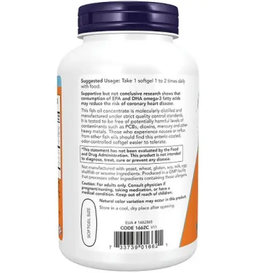 NOW Ultra Omega-3 180 Sgels Fish Oil image {2}