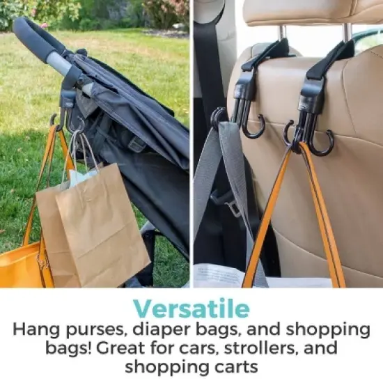 Toddleroo by North States Super Swivel Hooks for Car or Stroller - 2pk - Black image {1}