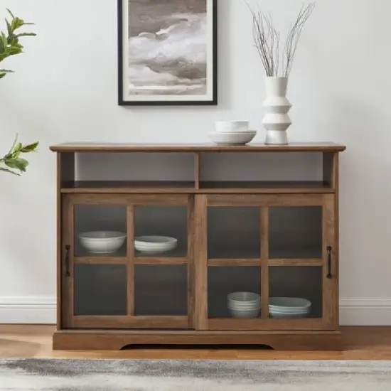 Leopold Window Pane Sliding Door Sideboard - Saracina Home image {1}