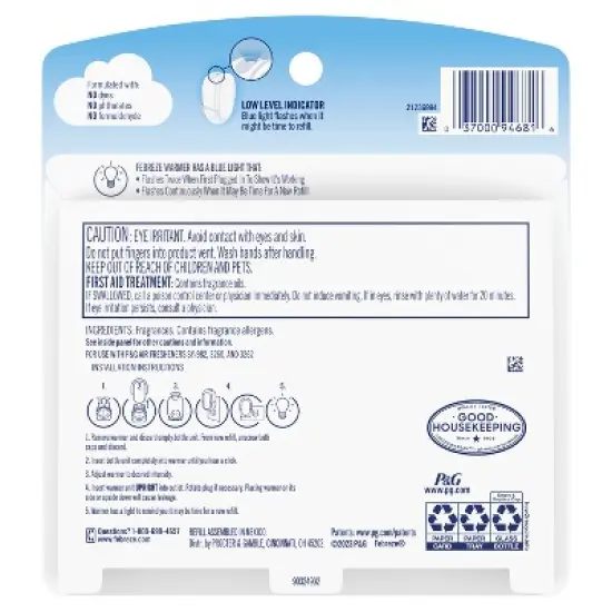 Febreze Odor-Fighting Fade Defy Plug Air Freshener Refill - Downy April Fresh - 0.87 fl oz/2pk image {11}