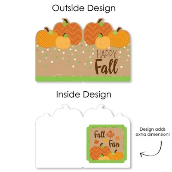 Big Dot of Happiness Pumpkin Patch - Fall, Halloween or Thanksgiving Giant Greeting Card - Big Shaped Jumborific Card image {4}