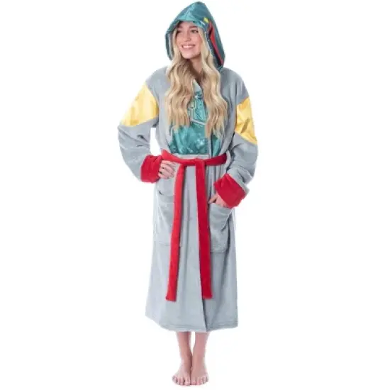 Star Wars Adult Boba Fett Bounty Hunter Fleece Robe Bathrobe For Men Women Multi image {1}