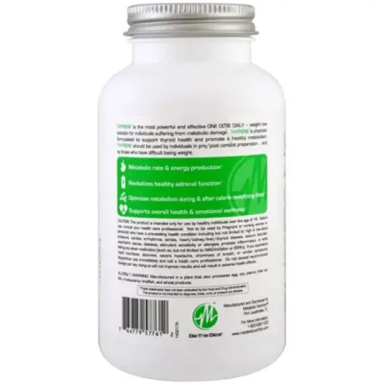 Metabolic Nutrition Thyrene, Metabolic Damage Weight Loss Solution, 30 Capsules image {2}