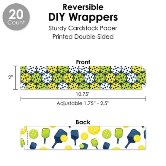 Big Dot of Happiness Let&rsquo;s Rally - Pickleball - Birthday or Retirement Party Supplies - Banner Decoration Kit - Fundle Bundle image {2}