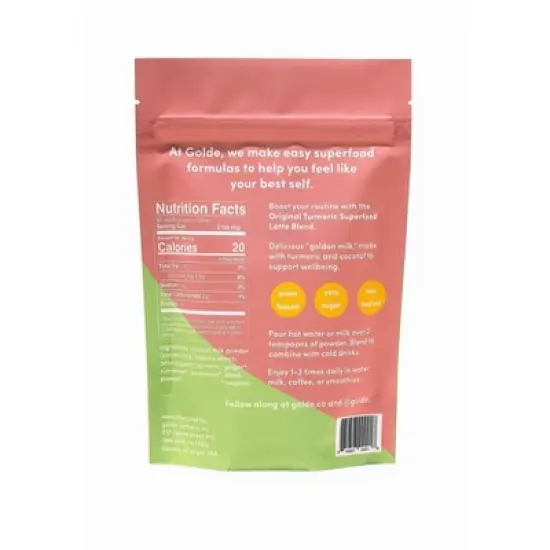 Golde Original Turmeric Superfood Latte Blend - 4.2oz image {1}