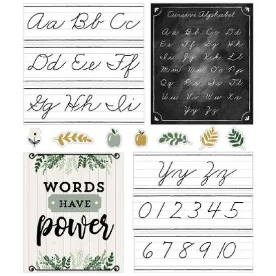 Carson Dellosa Education Farmhouse Alphabet Line: Cursive Bulletin Board Set, Grade 2-5 (39 pieces) image {5}