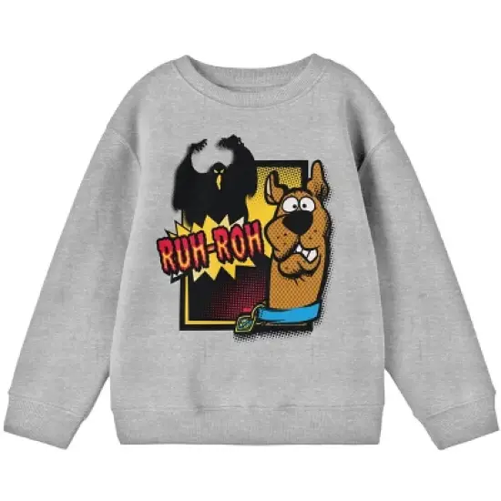 Scooby Doo Ghost Ruh-Roh Boy's Athletic Heather Sweater image {3}