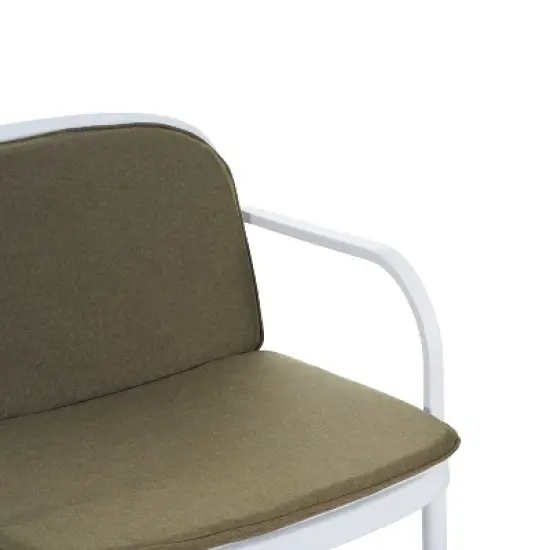 Christopher Knight Home Gunda 54" Outdoor Polypropylene Loveseat with Water-Resistant Cushion image {7}