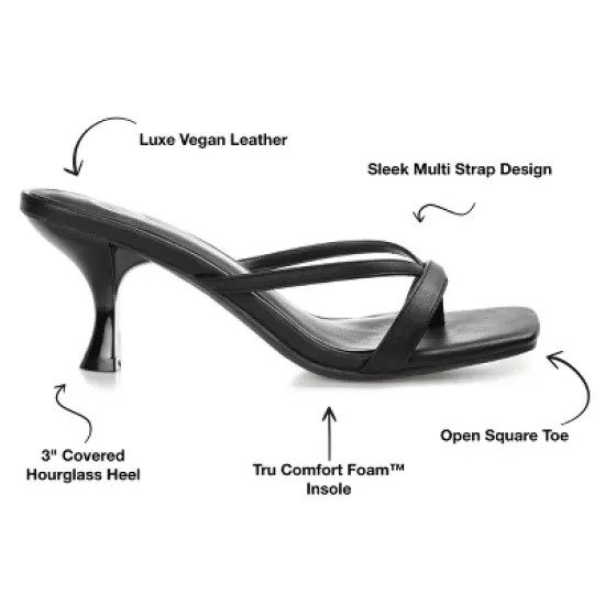 Journee Collection Womens Tallie Tru Comfort Foam Open Toe Mid Heel Pumps image {7}