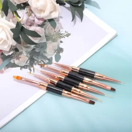 Unique Bargains Double-Ended Nail Art Brushes Kit 1 Set image {5}