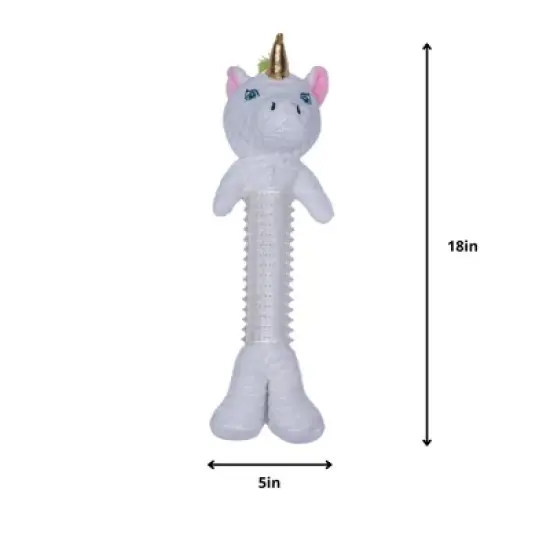 American Pet Supplies 18-Inch Whimsical Corduroy Unicorn Squeaking Dog Toy image {3}