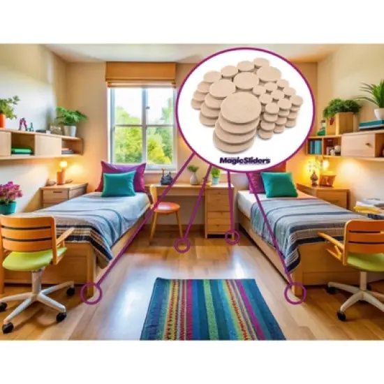 Magic Sliders 58pc Oatmeal Felt Adhesives image {3}