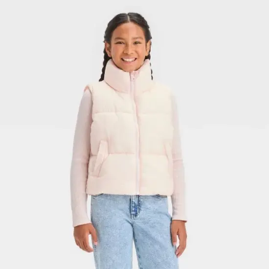 Girls' Boxy Puffer Vest - art class&trade; image {3}