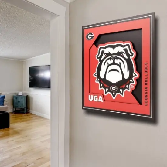 NCAA Georgia Bulldogs 3D Logo Series Wall Art - 12"x12" image {2}