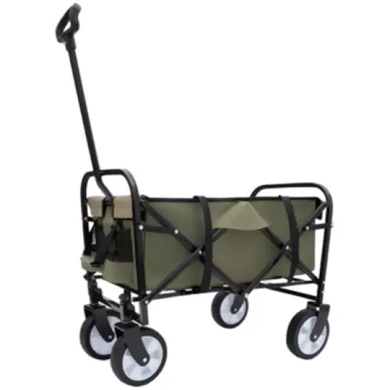 FURNIinspire Outdoor Serving Carts Fish 250L Collapsible Wagon Beach Wagon with Big Wheels for Camping, Sports, Green, 25.98"*17.32"*37.4" image {5}