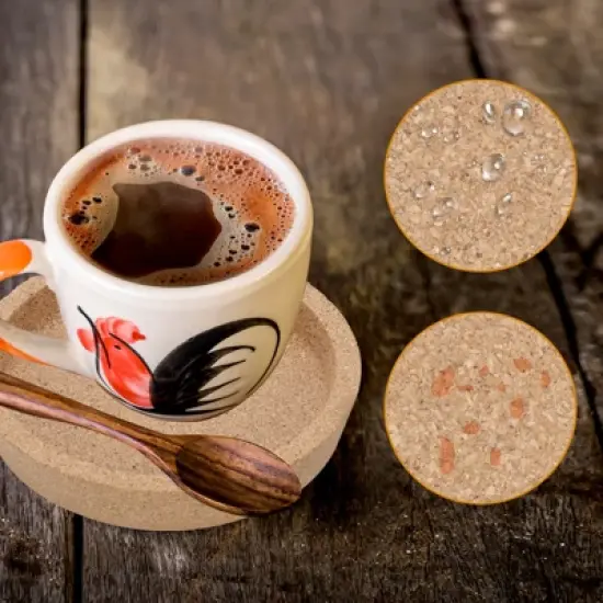 Unique Bargains Absorbent Flexible Drink Coaster Brown image {2}