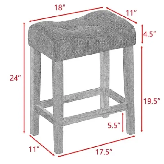 Lycvki Wood 4-Piece Bar Table and Chairs Set with Power Outlet image {6}