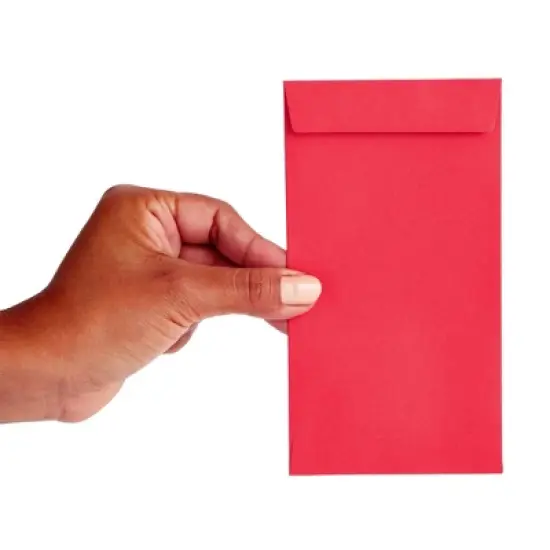 Okuna Outpost 100 Pack Red Money Envelopes for Cash, Coins, Saving, Budgeting (Small, 3.5x6.5in) image {4}